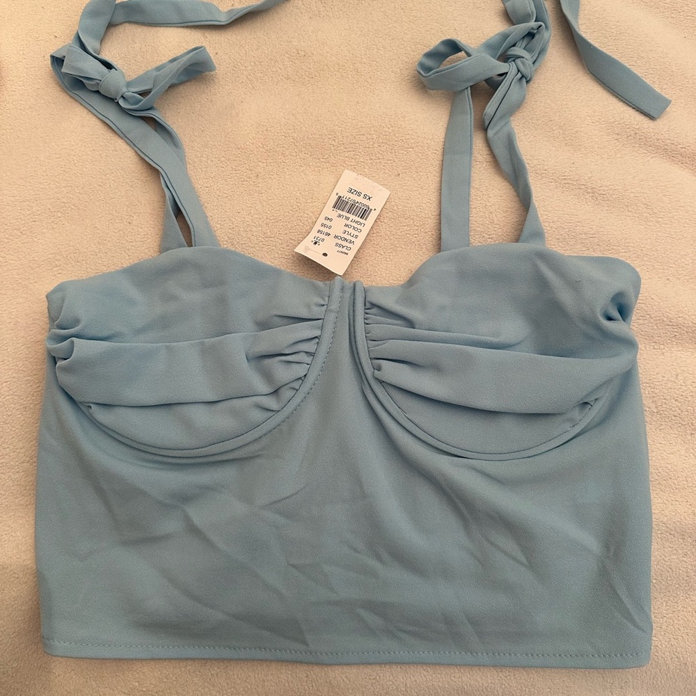 pacsun (la hearts) blue corset top